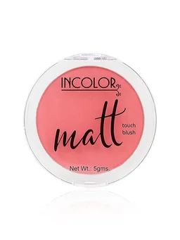 Incolor Long Lasting Matt Touch Blusher 5g Shade 02 | Matte Cheek Blush, Lightweight & Blendable Powder, Long-Wear Color for Natural Everyday Glow
