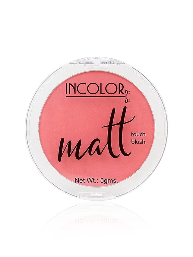 Incolor Long Lasting Matt Touch Blusher 5g Shade 02 | Matte Cheek Blush, Lightweight & Blendable Powder, Long-Wear Color for Natural Everyday Glow