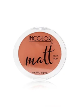 Incolor Long Lasting Matt Touch Blusher 5g Shade 04 | Smooth Matte Cheek Blush Powder, Lightweight, Blendable & Buildable Color for Long-Lasting Natural Finish