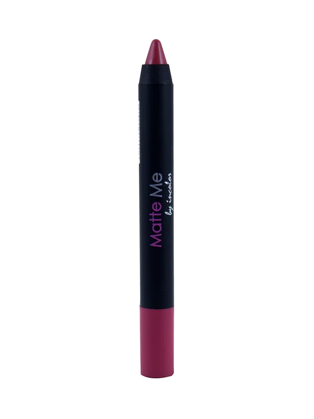 Incolor Matte Me Crayon Pencil Lipstick 01 Kitty Party | Smooth Matte Finish & Long-Lasting | Lightweight & Full Coverage Lip Color Crayon for Daily & Party Wear