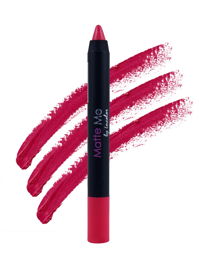 Incolor Matte Me Crayon Pencil Lipstick 02 On the Beach | Rich Matte Finish & Creamy Texture | Long-Lasting & Lightweight Lip Crayon for Smooth & Bold Everyday Looks