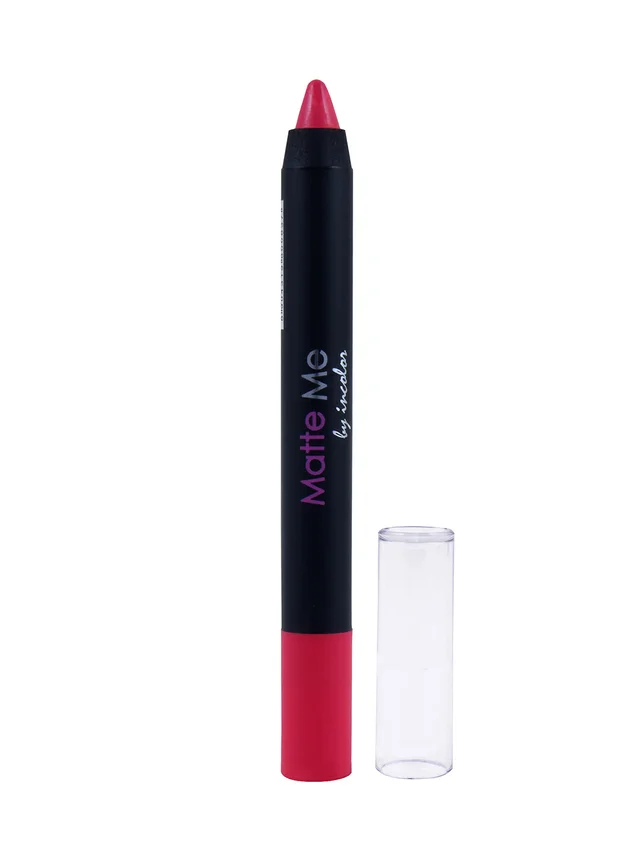 Incolor Matte Me Crayon Pencil Lipstick 02 On the Beach | Rich Matte Finish & Creamy Texture | Long-Lasting & Lightweight Lip Crayon for Smooth & Bold Everyday Looks