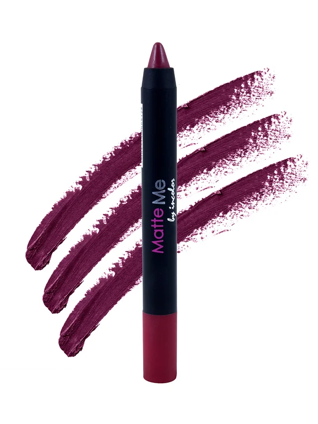 Incolor Matte Me Crayon Pencil Lipstick 10 Masquerade| Bold Matte Finish & Creamy Texture | Long-Lasting Wear & Precise Crayon Design | Lightweight Formula for All-Day Comfort