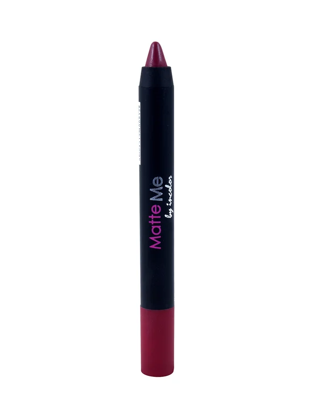 Incolor Matte Me Crayon Pencil Lipstick 10 Masquerade| Bold Matte Finish & Creamy Texture | Long-Lasting Wear & Precise Crayon Design | Lightweight Formula for All-Day Comfort