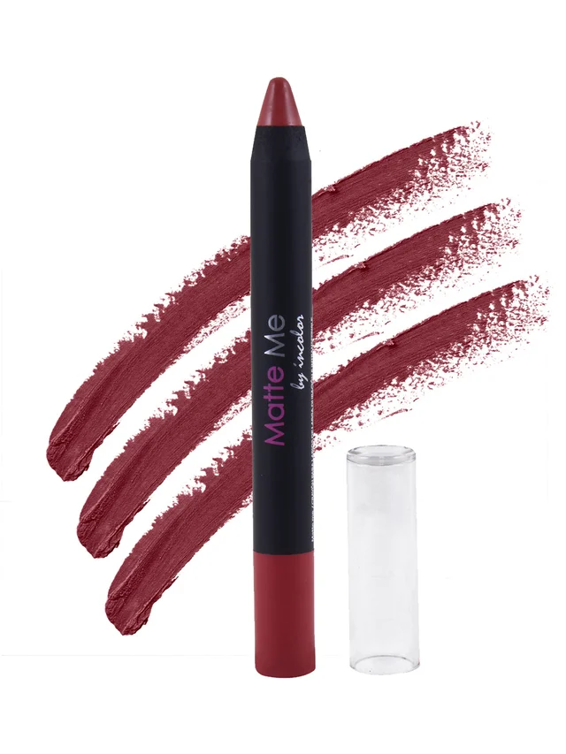 Incolor Matte Me Crayon Pencil Lipstick 13 Seducation| Luxurious Matte Finish & Creamy Texture | Long-Lasting Wear & Precise Crayon Design | Lightweight Formula for All-Day Comfort