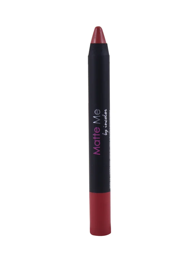 Incolor Matte Me Crayon Pencil Lipstick 13 Seducation| Luxurious Matte Finish & Creamy Texture | Long-Lasting Wear & Precise Crayon Design | Lightweight Formula for All-Day Comfort