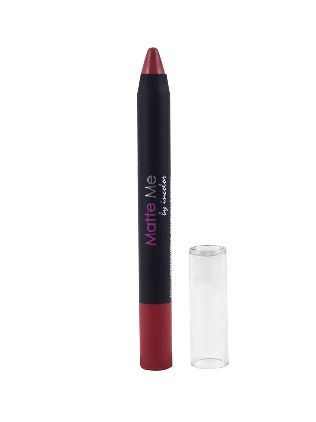Incolor Matte Me Crayon Pencil Lipstick 13 Seducation| Luxurious Matte Finish & Creamy Texture | Long-Lasting Wear & Precise Crayon Design | Lightweight Formula for All-Day Comfort