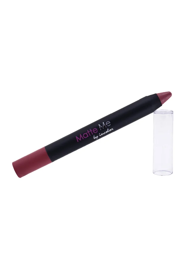 Incolor Matte Me Crayon Pencil Lipstick 14 Summer Breeze| Bold Matte Finish & Creamy Application | Long-Lasting Color & Lightweight Texture | Precise & Travel-Friendly Crayon