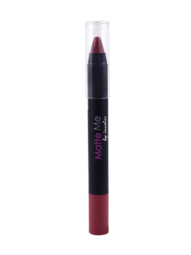 Incolor Matte Me Crayon Pencil Lipstick 14 Summer Breeze| Bold Matte Finish & Creamy Application | Long-Lasting Color & Lightweight Texture | Precise & Travel-Friendly Crayon