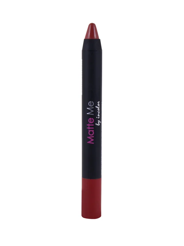 Incolor Matte Me Crayon Pencil Lipstick 15 Bunch Me| Luxurious Matte Finish & Creamy Texture | Long-Lasting Wear & Precise Crayon Design | Lightweight Formula for All-Day Comfort