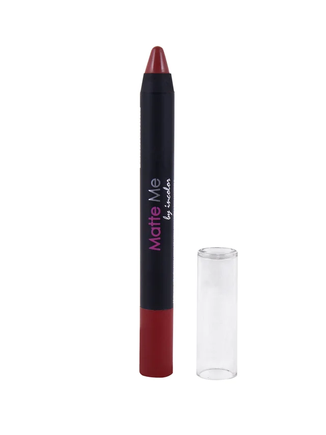 Incolor Matte Me Crayon Pencil Lipstick 15 Bunch Me| Luxurious Matte Finish & Creamy Texture | Long-Lasting Wear & Precise Crayon Design | Lightweight Formula for All-Day Comfort