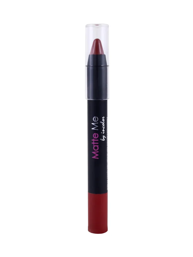 Incolor Matte Me Crayon Pencil Lipstick 15 Bunch Me| Luxurious Matte Finish & Creamy Texture | Long-Lasting Wear & Precise Crayon Design | Lightweight Formula for All-Day Comfort