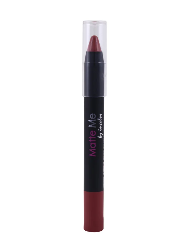 Incolor Matte Me Crayon Pencil Lipstick 16 Cannes| Elegant Matte Finish & Creamy Texture | Long-Lasting Wear & Precise Crayon Design | Lightweight Formula for All-Day Comfort