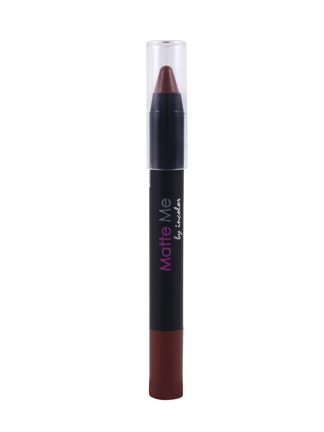 Incolor Matte Me Crayon Pencil Lipstick 19 Masion| Deep Matte Finish & Creamy Texture | Long-Lasting Wear & Precise Crayon Design | Lightweight Formula for All-Day Comfort