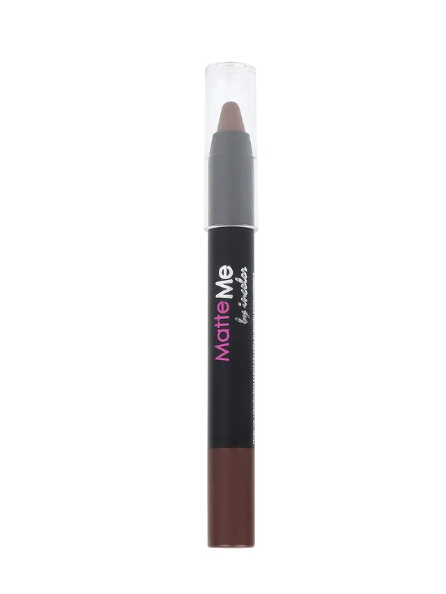 Incolor Matte Me Crayon Pencil Lipstick 22 Coffee Bean| Rich Matte Finish & Creamy Texture | Long-Lasting Wear & Precise Crayon Design | Lightweight Formula for All-Day Comfort