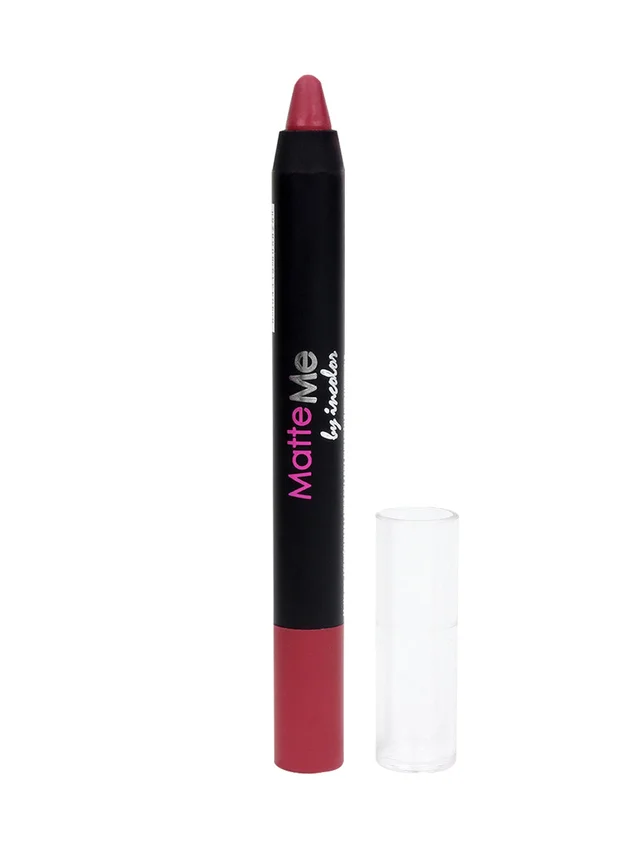 Incolor Matte Me Crayon Pencil Lipstick 28 Peach Pink | Soft Matte Finish & Creamy Texture | Long-Lasting Wear & Precise Crayon Design | Lightweight Formula for All-Day Comfort