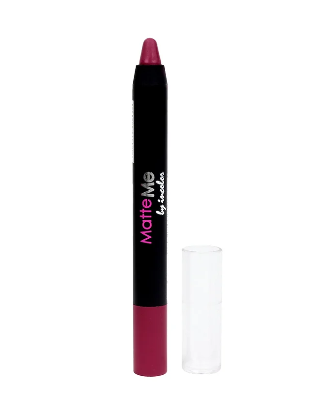 Incolor Matte Me Crayon Pencil Lipstick 29 Rose Pink | Soft Matte Finish & Creamy Texture | Long-Lasting Wear & Precise Crayon Design | Lightweight Formula for All-Day Comfort