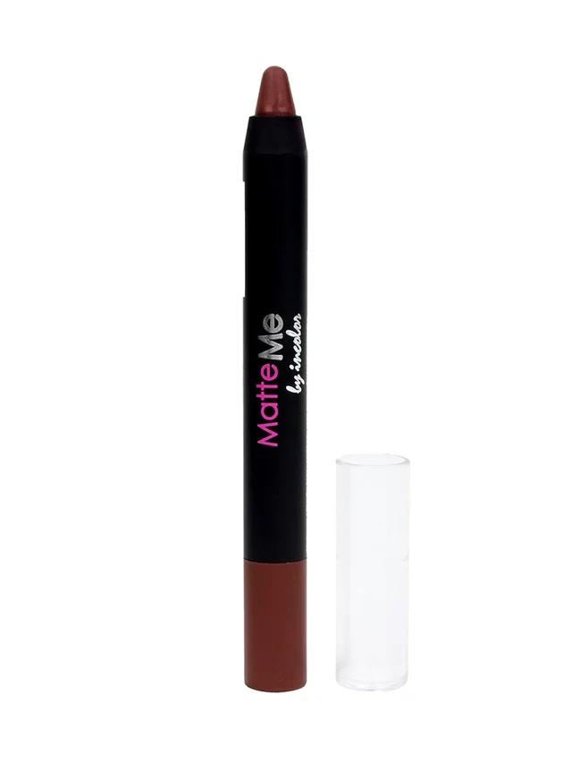 Incolor Matte Me Crayon Pencil Lipstick 31 Feast| Deep Brown Finish & Creamy Texture | Full Coverage, Long-Lasting Wear & Precise Crayon Design | Lightweight Formula for All-Day Comfort