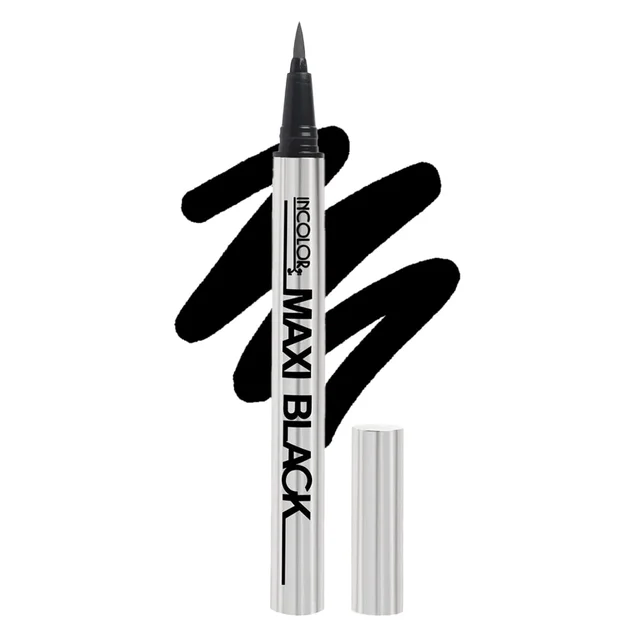 Incolor Maxi Pen Eyeliner 2gm Shade 01 Black for Women | Highly Pigmented | Long Lasting | Smudge Proof | Easy Sketch Tip | Matte Finish
