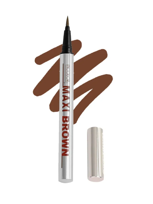 Incolor Maxi Pen Eyeliner 2gm Shade 03 Brown for Women | Highly Pigmented Brown | Long Lasting | Smudge Proof | Easy Sketch Pen Tip | Matte Finish