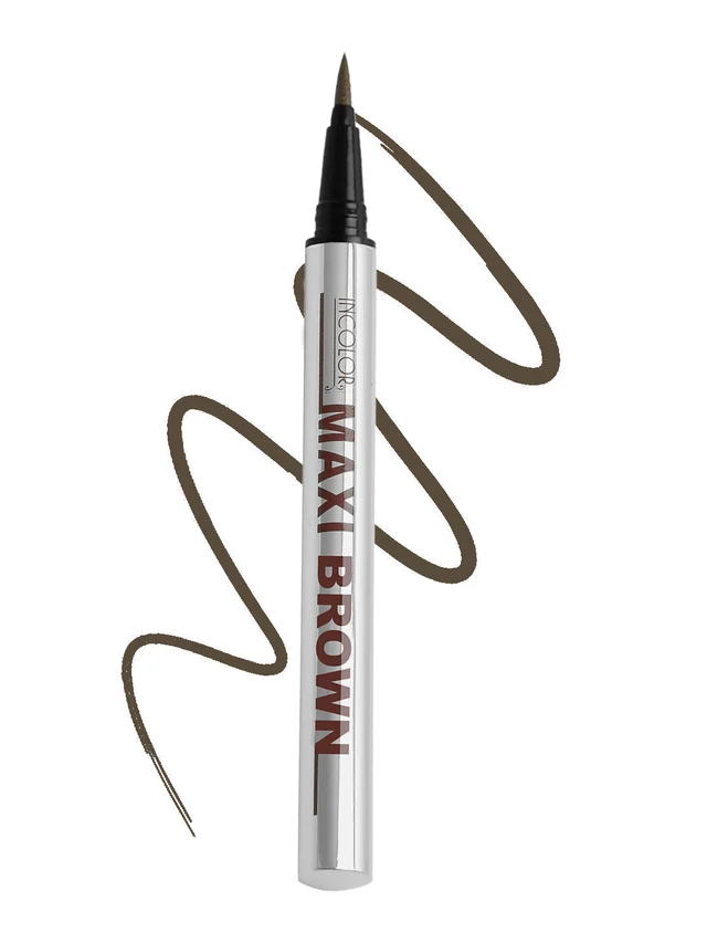 Incolor Maxi Pen Eyeliner 2gm Shade 03 Brown for Women | Highly Pigmented Brown | Long Lasting | Smudge Proof | Easy Sketch Pen Tip | Matte Finish