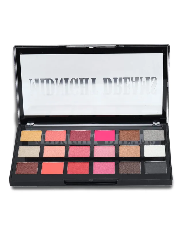 Incolor Midnight Dreams 18 in 1 Color Eyeshadow Palette 25g, Shade 01 | Waterproof Eye Makeup | Matte & Glitter Finish | Multicolor Shades for Girls & Women