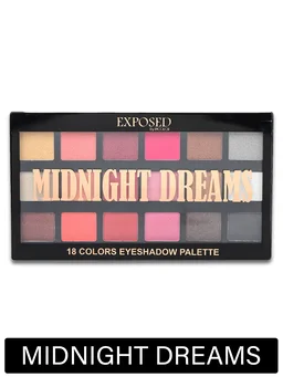 Incolor Midnight Dreams 18 in 1 Color Eyeshadow Palette 25g, Shade 01 | Waterproof Eye Makeup | Matte & Glitter Finish | Multicolor Shades for Girls & Women