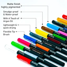 Incolor Stroke Maker Eyeliner Shade 01 Navy Heat | Intense Matte Finish | Quick Dry & 24HR Long Lasting | Waterproof & Smudgeproof | Fine Tip Precision