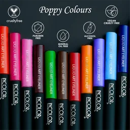 Incolor Stroke Maker Eyeliner Shade 01 Navy Heat | Intense Matte Finish | Quick Dry & 24HR Long Lasting | Waterproof & Smudgeproof | Fine Tip Precision