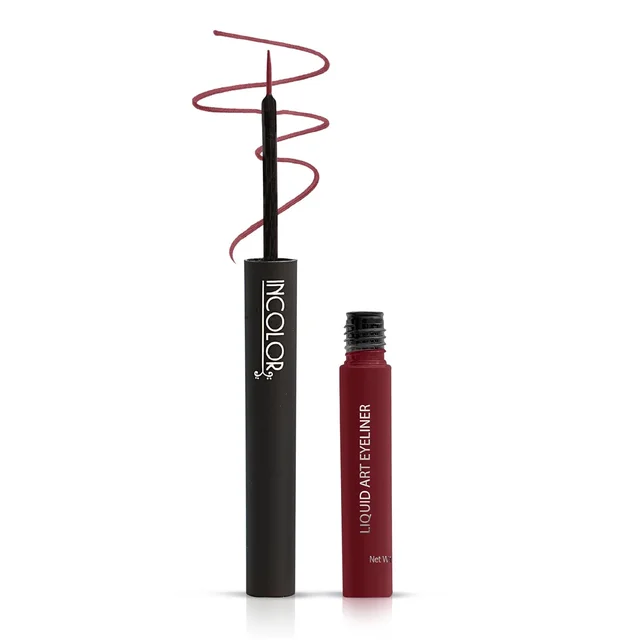 Incolor Stroke Maker Eyeliner Shade 04 Brown Perfection | Intense Matte Finish | Quick Dry & 24HR Long Lasting | Waterproof & Smudgeproof | Fine Tip Precision