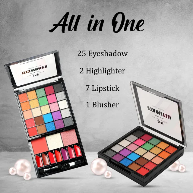 Incolor Urban Choice Ultimate Makeup Palette with Highly Pigmented Matte & Shimmer Shades | Smooth Blendable Texture | Long Lasting Makeup Kit for Women