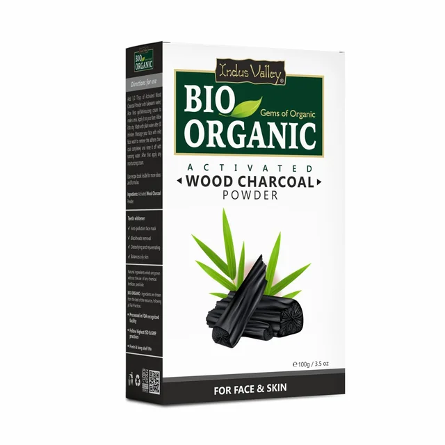 Indus Valley 100% Natural Activated Charcoal Powder 100g | Face & Skin Care | Helps Remove Dead Skin, Dirt & Impurities | Detoxifying Powder for DIY Face Masks