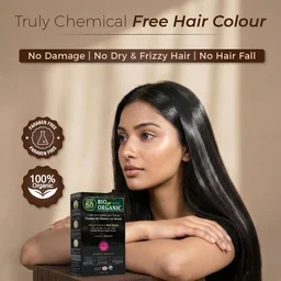Indus Valley 100% Organic Henna Hair Color 100g | Soft Black Natural Hair Dye Powder | Herbal Henna for Grey Hair Coverage, Hair Conditioning, Shine & Healthy-Looking Hair