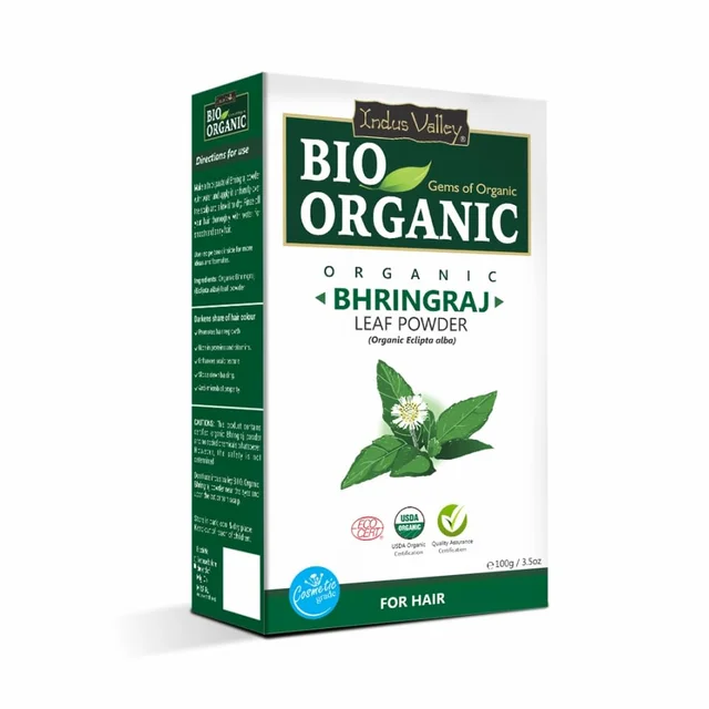 Indus Valley 100% Pure Bhringraj Powder 100g | Natural Preservative-Free Hair Care Powder for Hair Oil, Masks & DIY Packs | For Strong, Shiny & Healthy-Looking Hair