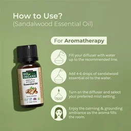 Indus Valley 100% Pure Natural & Organic Sandalwood Chandan Essential Oil 5ml | Undiluted Sandalwood Oil for Skin, Hair, Face Care, Massage & Aromatherapy