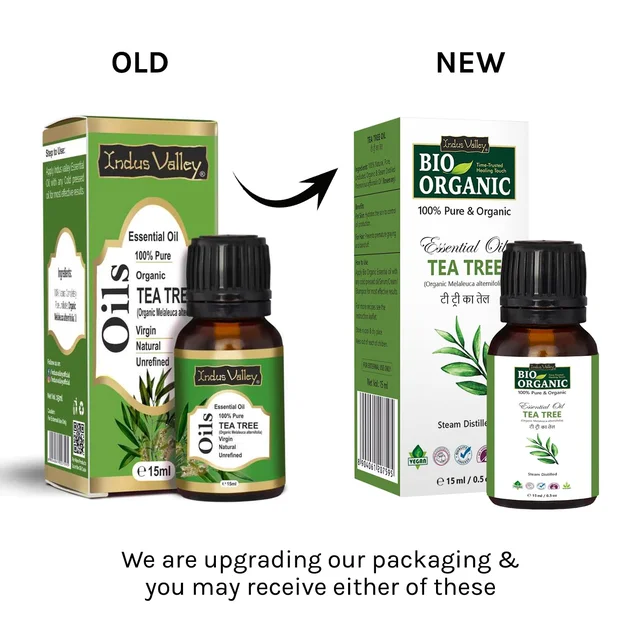 Indus Valley 100% Pure & Organic Tea Tree Essential Oil 15ml | Natural Tea Tree Oil for Skin, Hair & Scalp Care | Aromatherapy, Massage & Everyday Beauty Routine