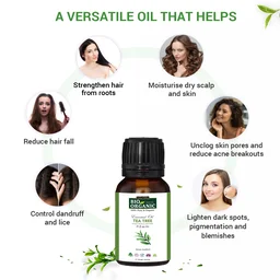 Indus Valley 100% Pure & Organic Tea Tree Essential Oil 15ml | Natural Tea Tree Oil for Skin, Hair & Scalp Care | Aromatherapy, Massage & Everyday Beauty Routine