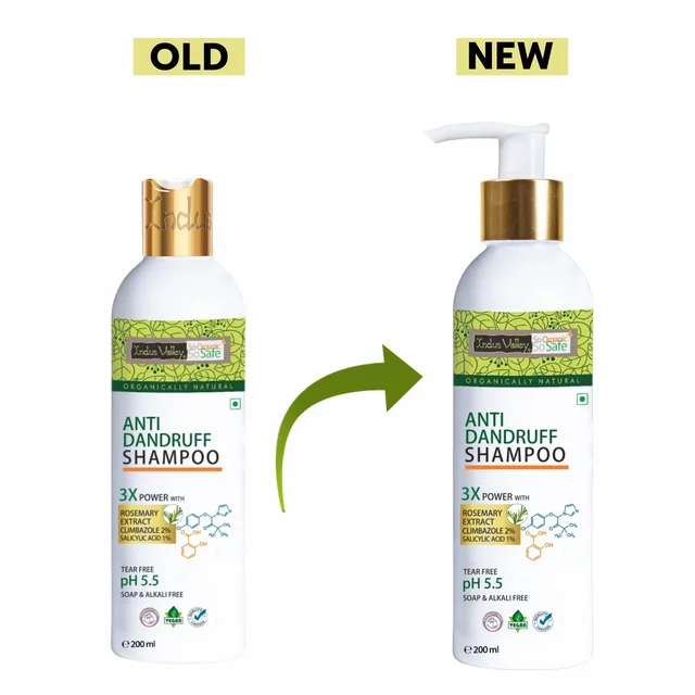 Indus Valley Anti-Dandruff Shampoo 200ml with Rosemary Oil | Helps Control Flakes & Soothe Itchy Scalp | Supports Hair Fall Defense, Scalp Care & Healthy-Looking Hair