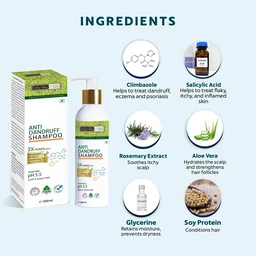Indus Valley Anti-Dandruff Shampoo 200ml with Rosemary Oil | Helps Control Flakes & Soothe Itchy Scalp | Supports Hair Fall Defense, Scalp Care & Healthy-Looking Hair
