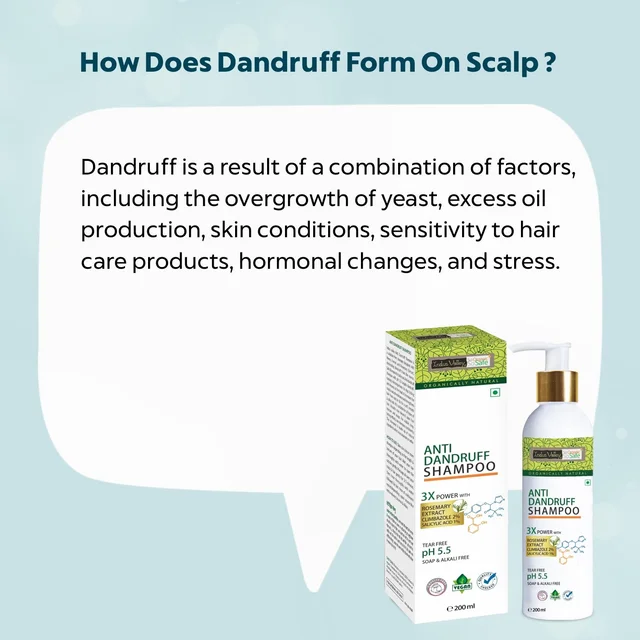 Indus Valley Anti-Dandruff Shampoo 200ml with Rosemary Oil | Helps Control Flakes & Soothe Itchy Scalp | Supports Hair Fall Defense, Scalp Care & Healthy-Looking Hair