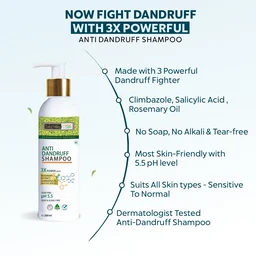 Indus Valley Anti-Dandruff Shampoo 200ml with Rosemary Oil | Helps Control Flakes & Soothe Itchy Scalp | Supports Hair Fall Defense, Scalp Care & Healthy-Looking Hair