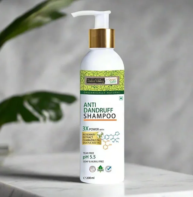 Indus Valley Anti-Dandruff Shampoo 500ml with Rosemary Oil | Helps Control Flakes & Soothe Itchy Scalp | Supports Hair Fall Defense, Scalp Care & Healthy-Looking Hair