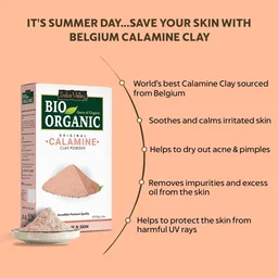 Indus Valley Bio Organic 100% Natural Calamine Clay Powder 250g | Healing Clay for Face & Skin Care | Natural Clay Mask for Oil Control & Skin Cleansing