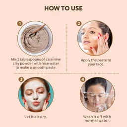 Indus Valley Bio Organic 100% Natural Calamine Clay Powder 250g | Healing Clay for Face & Skin Care | Natural Clay Mask for Oil Control & Skin Cleansing