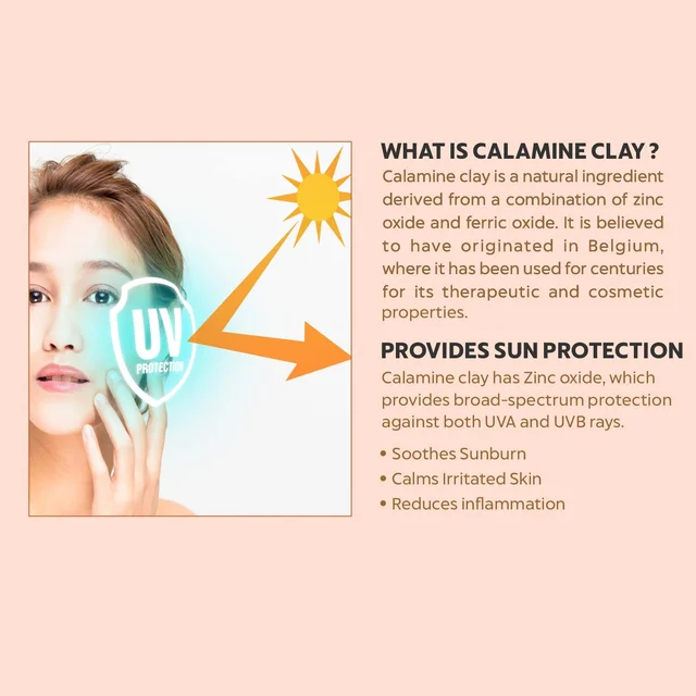 Indus Valley Bio Organic 100% Natural Calamine Clay Powder 250g | Healing Clay for Face & Skin Care | Natural Clay Mask for Oil Control & Skin Cleansing