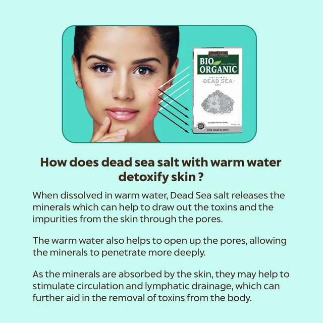 Indus Valley Bio Organic 100% Natural Dead Sea Salt 250g | Skin Detox & Exfoliation Care | Helps Hydrate Skin, Refresh Scalp & Support Healthy-Looking Hair