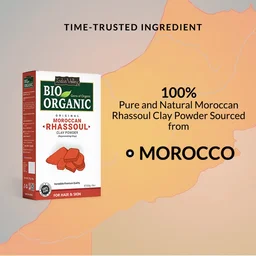 Indus Valley Bio Organic 100% Natural Moroccan Rhassoul Clay 250g | Face & Hair Mask Powder for Pores, Blemishes, Blackheads, Oil Control & Skin Care