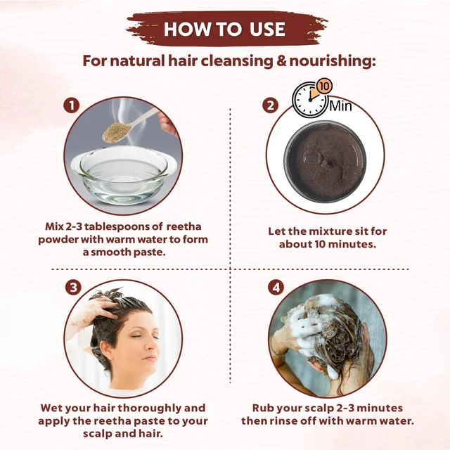 Indus Valley Bio Organic 100% Organic Reetha Powder 250g | Sapindus Mukorossi Natural Herbal Hair Cleanser | Chemical-Free Reetha for Hair & Scalp Care | Healthy-Looking Hair