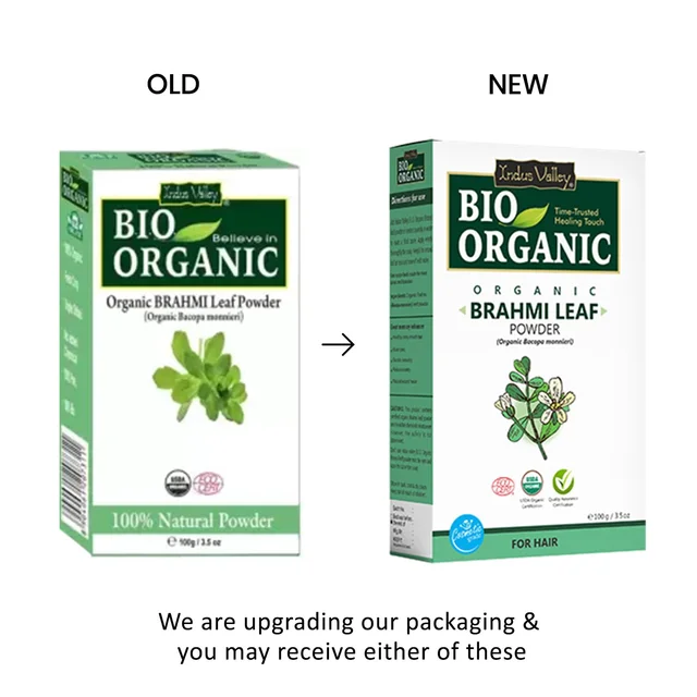 Indus Valley Bio Organic Brahmi Leaf Powder 100g | Pure Bacopa Monnieri Ayurvedic Herb | Natural Herbal Powder for Memory, Focus, Brain Wellness & Hair Care