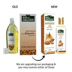 Indus Valley Bio Organic Cold Pressed Almond Oil 200ml | Pure Roghan Badam Oil for Soft & Shiny Hair, Glowing Skin, Hair Damage Care & Baby Massage | Natural Hair & Skin Oil